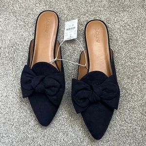 NWT J. Crew Suede Bow Flats